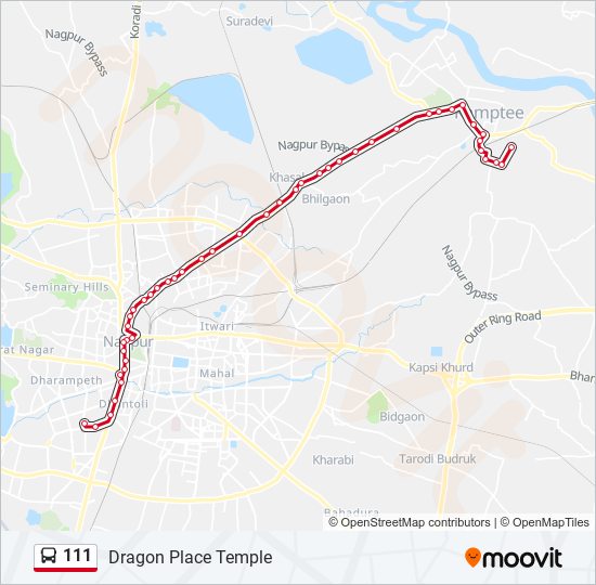 111 bus Line Map