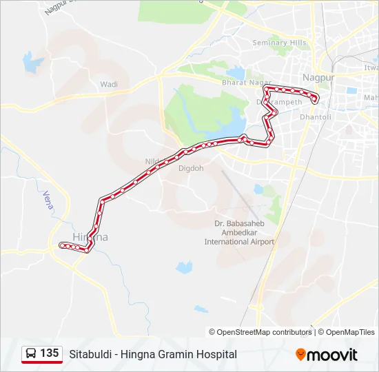 135 Bus Line Map