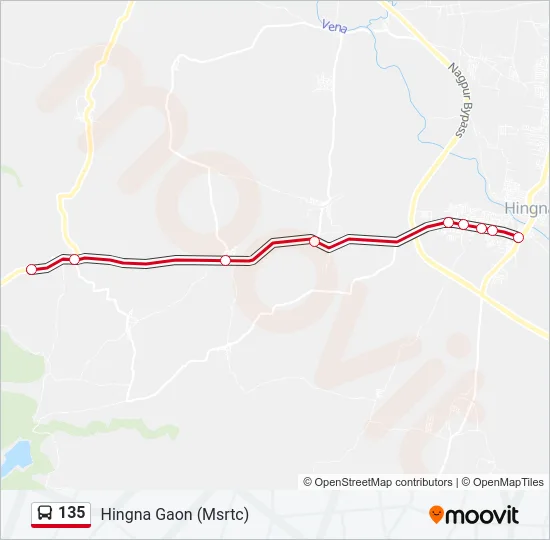 135 Bus Line Map