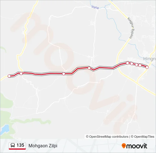 135 Bus Line Map
