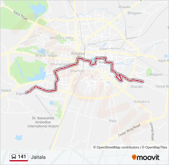 141 Bus Line Map