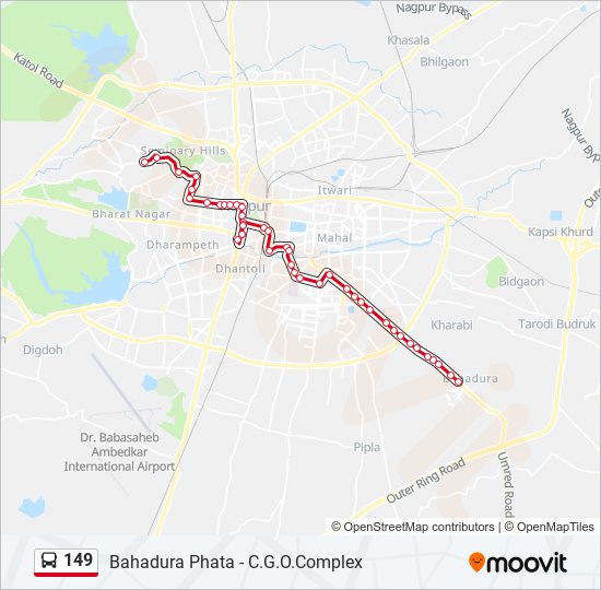 149 bus Line Map