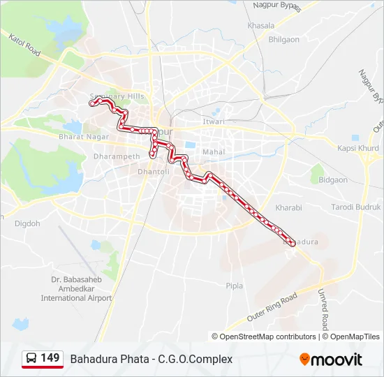 149 Bus Line Map