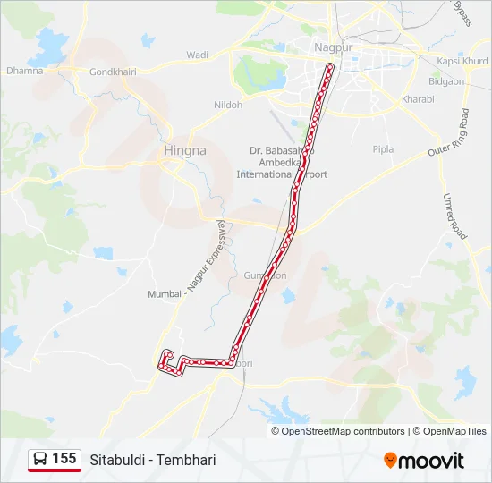 155 Bus Line Map