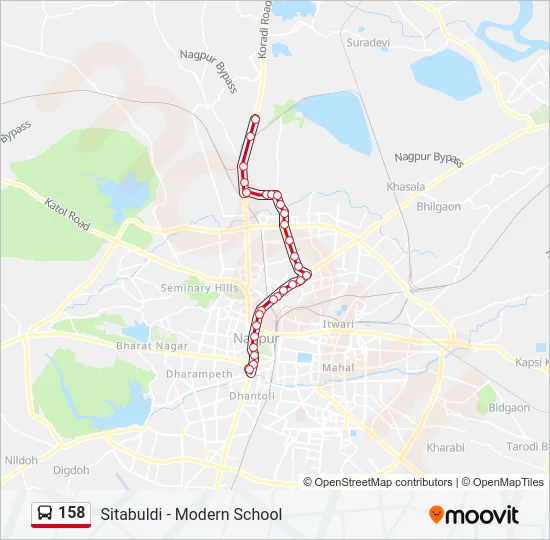 158 Bus Line Map