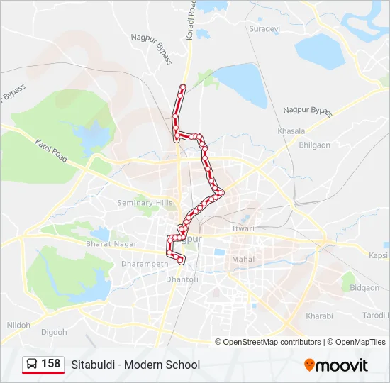 158 Bus Line Map