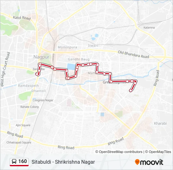 160 Bus Line Map
