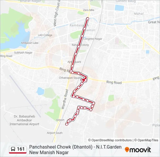 161 Bus Line Map