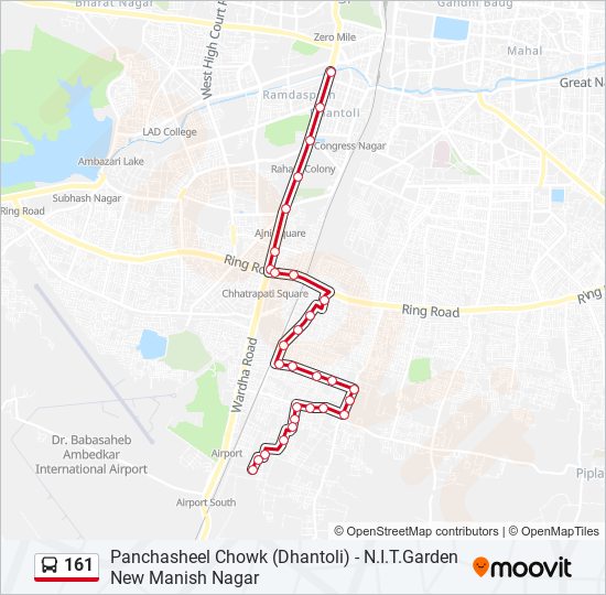 161 bus Line Map