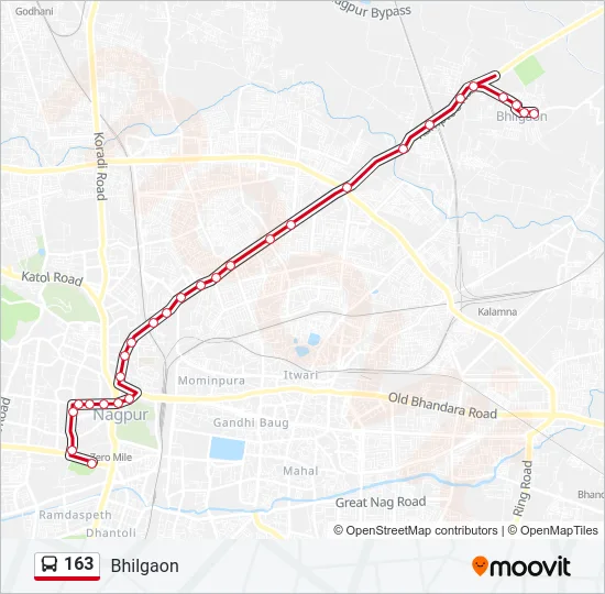 163 Bus Line Map