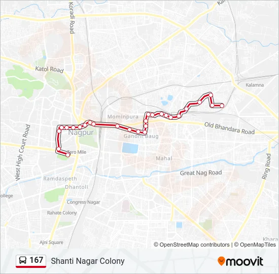 167 Bus Line Map