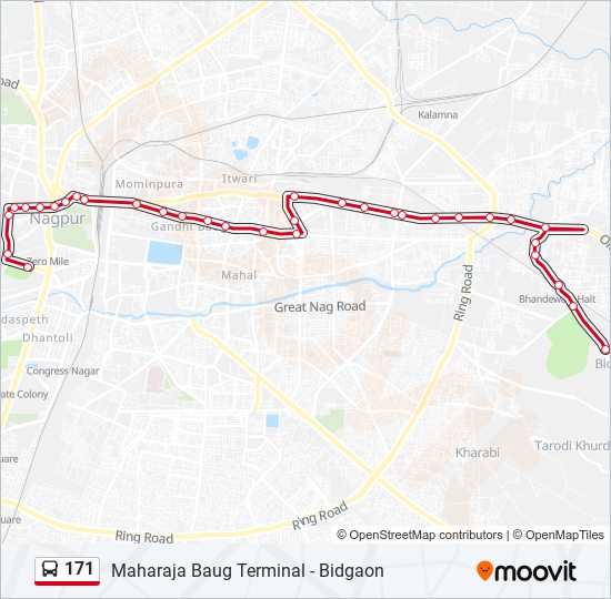 171 bus Line Map