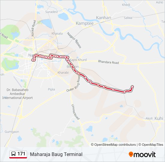 171 bus Line Map