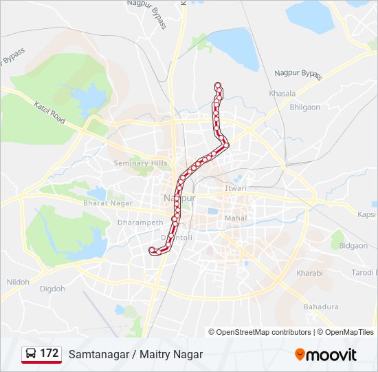 172 bus Line Map