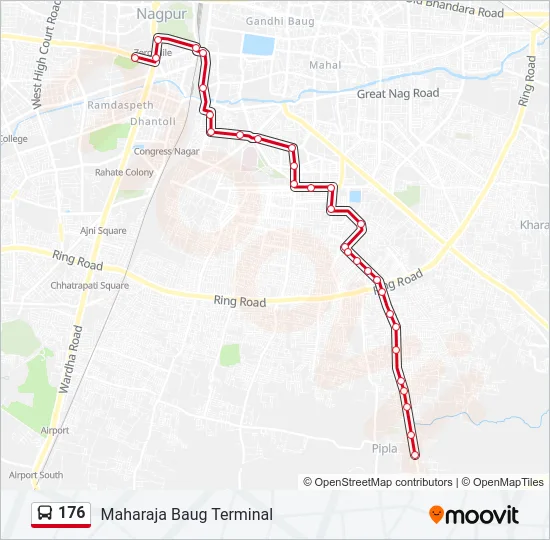176 Bus Line Map
