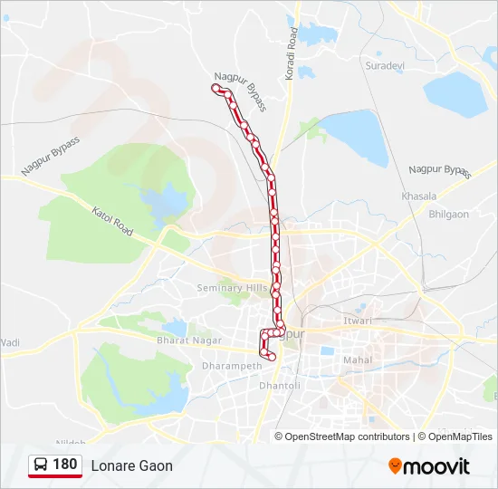 180 Bus Line Map
