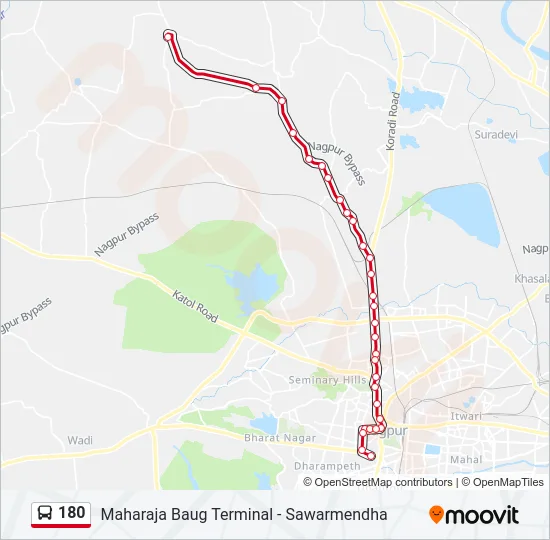 180 Bus Line Map