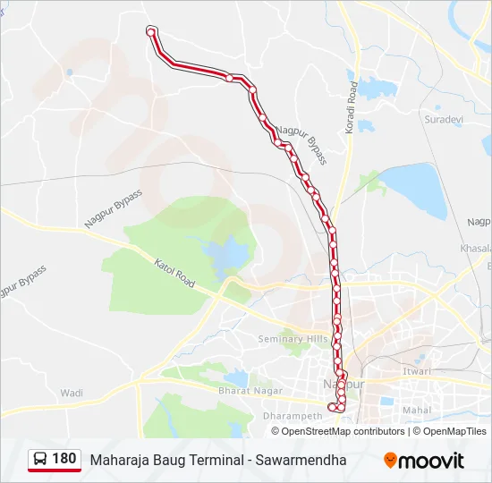 180 Bus Line Map