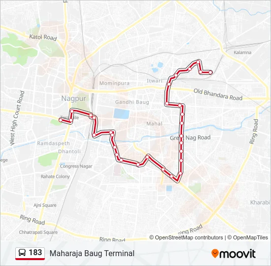 183 Bus Line Map