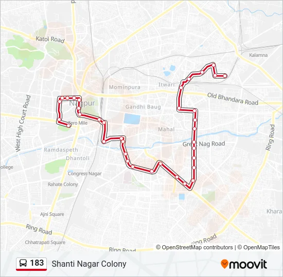 183 Bus Line Map