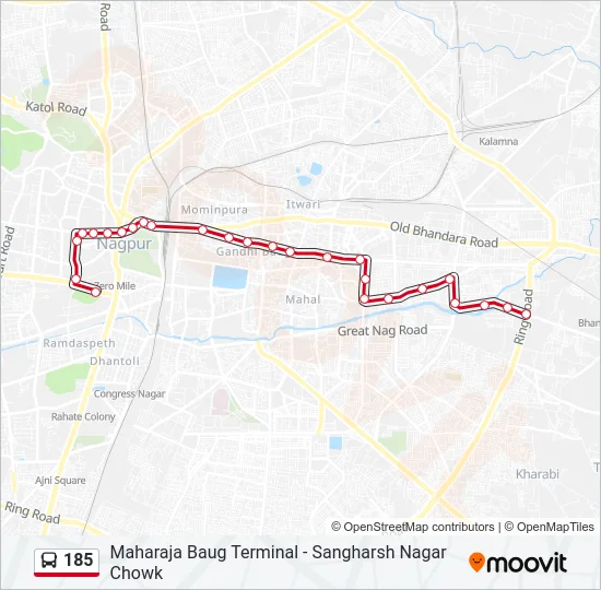 185 Bus Line Map