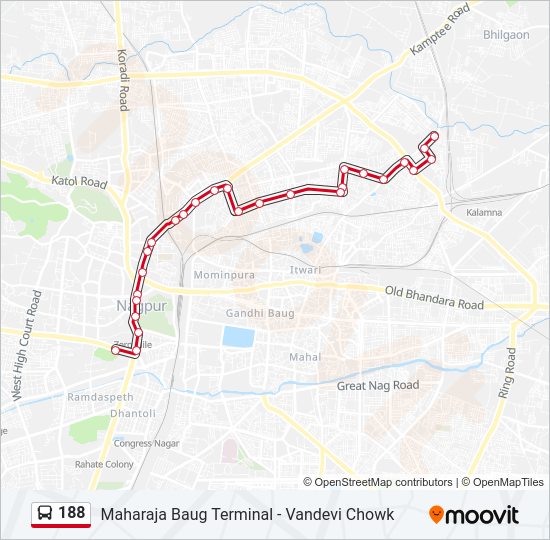 188 bus Line Map