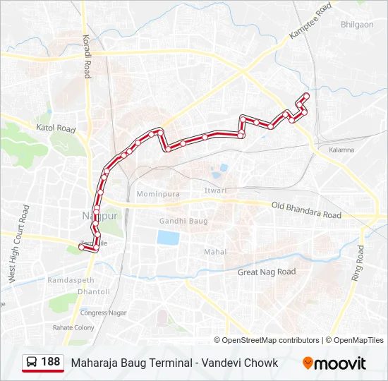 188 Bus Line Map