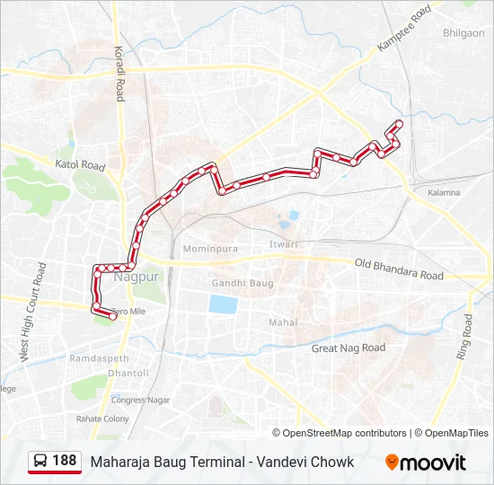 188 Bus Line Map