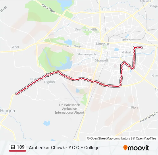 189 Bus Line Map
