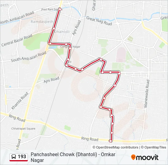 193 Bus Line Map