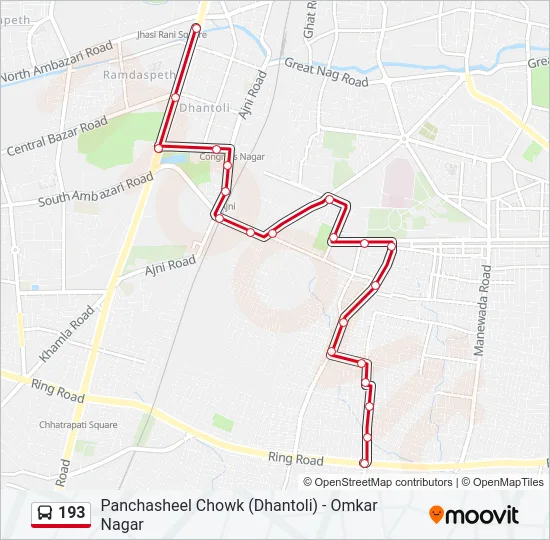 193 Bus Line Map