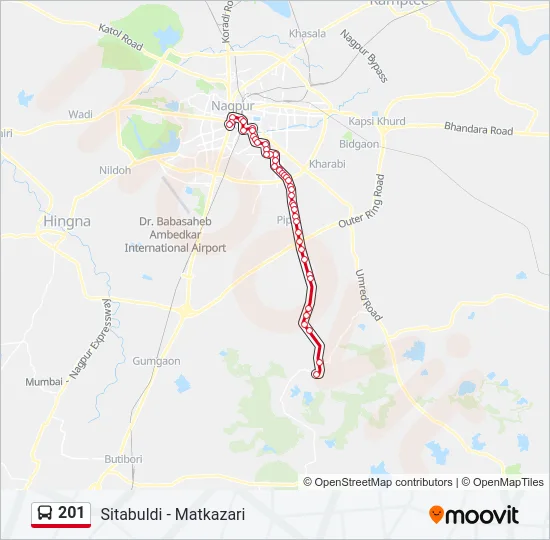 201 Bus Line Map