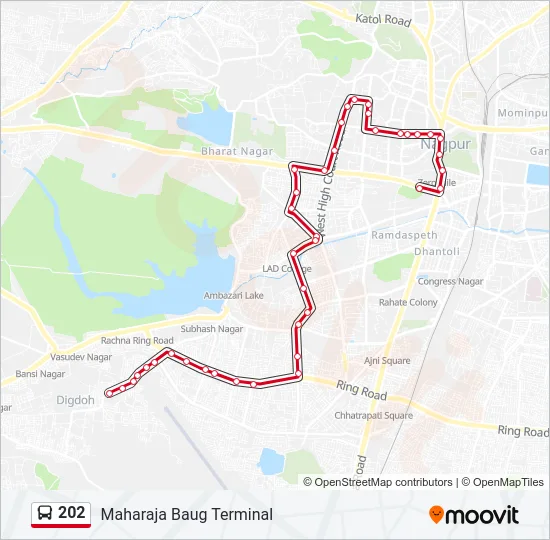 202 Bus Line Map