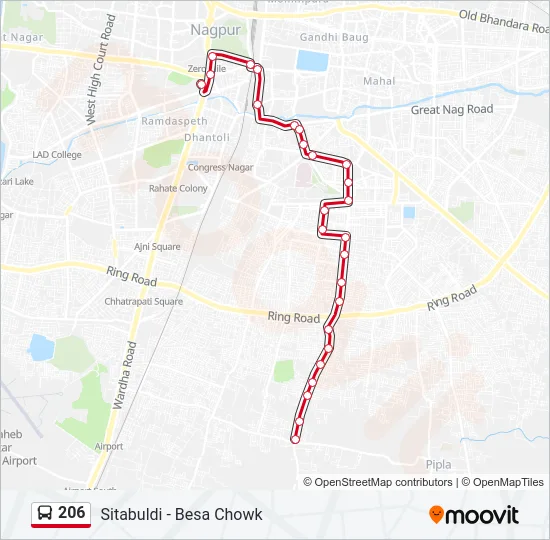 206 Bus Line Map