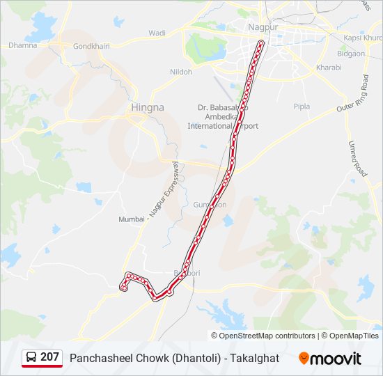 207 bus Line Map