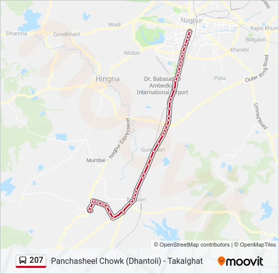 207 Bus Line Map