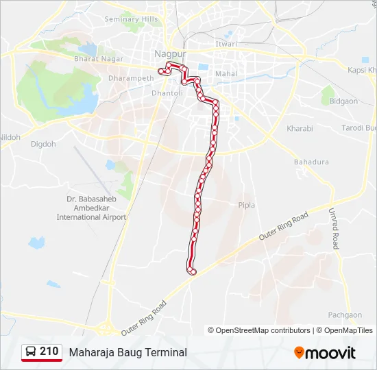 210 Bus Line Map