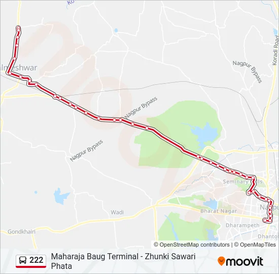 222 Bus Line Map