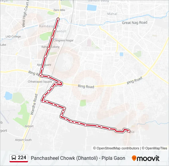 224 Bus Line Map