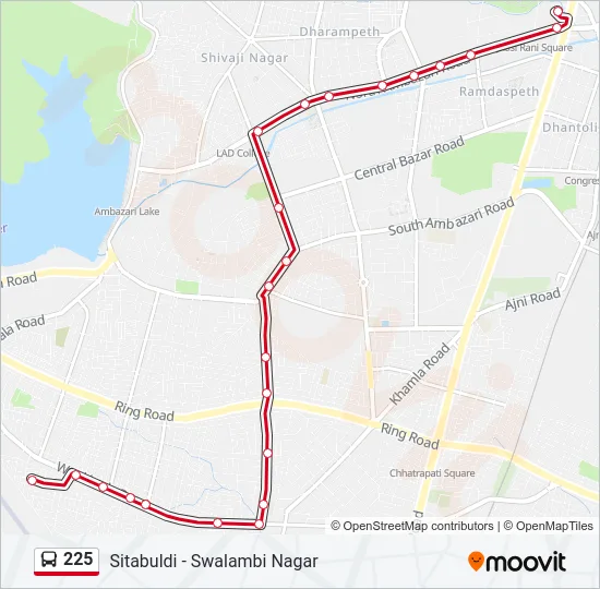 225 Bus Line Map