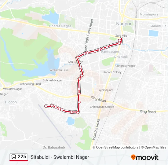 225 Bus Line Map