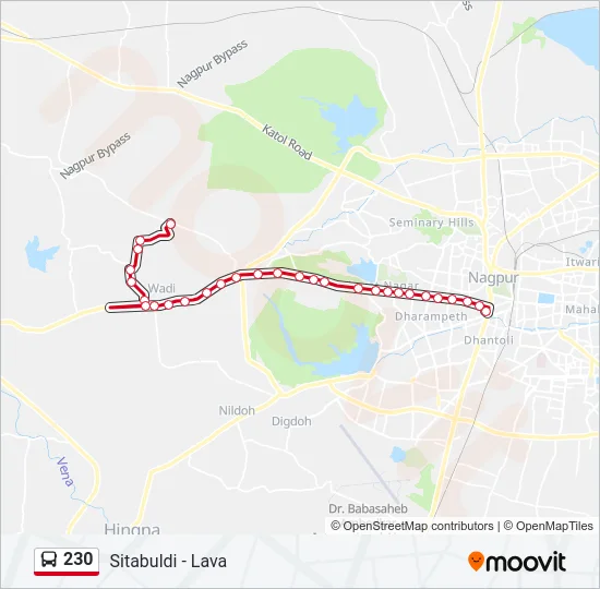 230 Bus Line Map