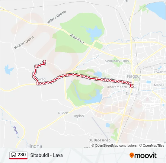 230 Bus Line Map
