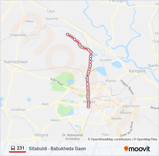 231 bus Line Map