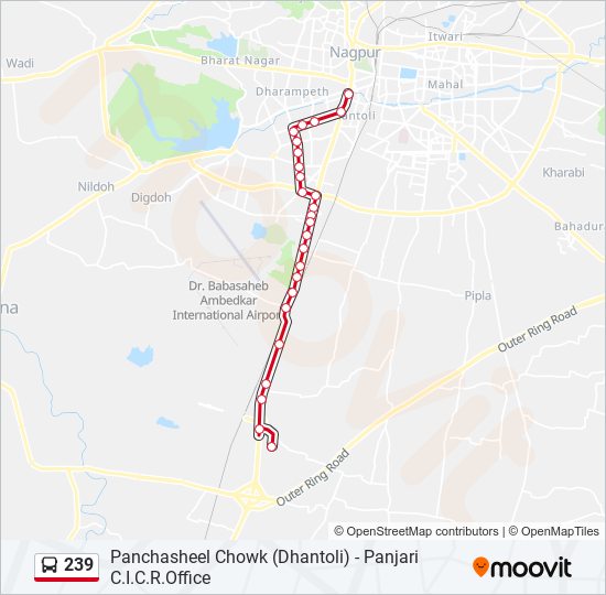 239 bus Line Map