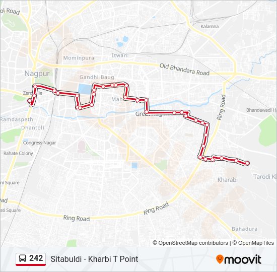 242 bus Line Map