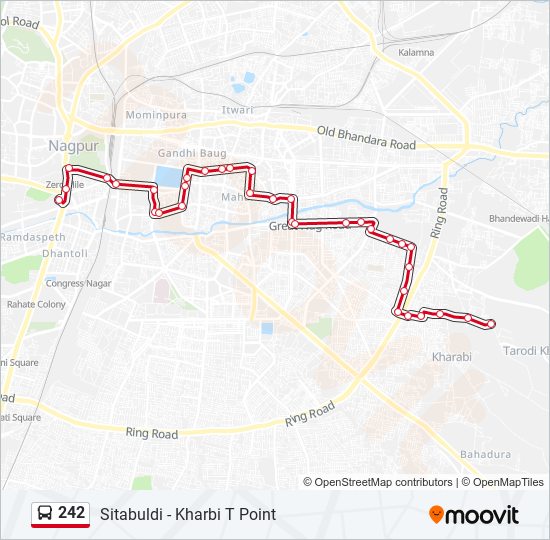 242 bus Line Map