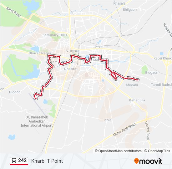 242 bus Line Map