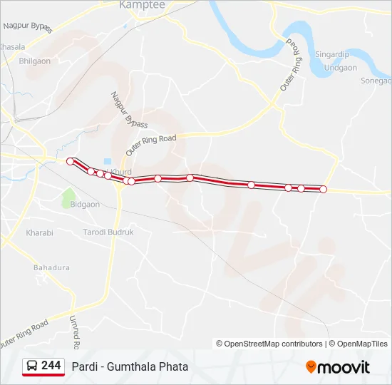 244 Bus Line Map
