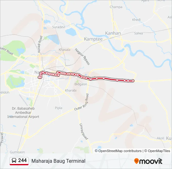 244 Bus Line Map